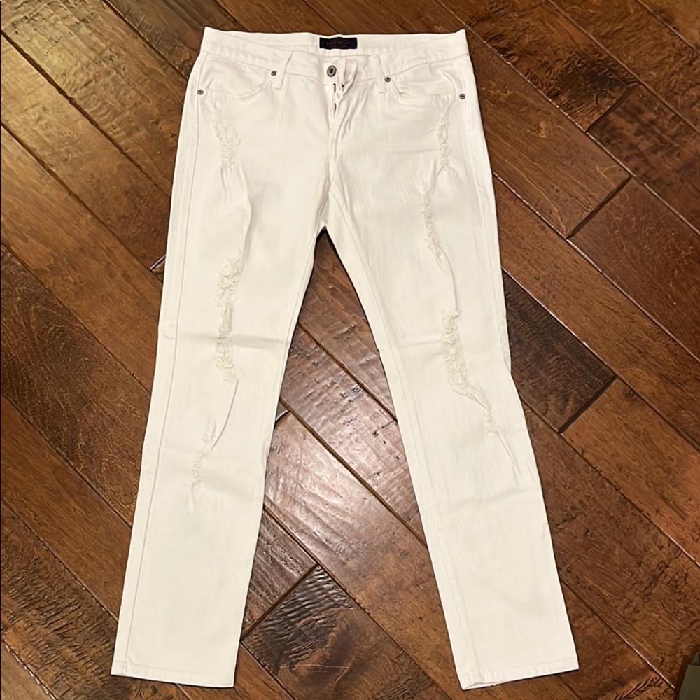 Women's White Distressed Jeans